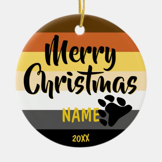 Beer Pride Persoonlijke Kerstmis Keramisch Ornament (Voorkant)