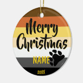 Beer Pride Persoonlijke Kerstmis Keramisch Ornament (Links)