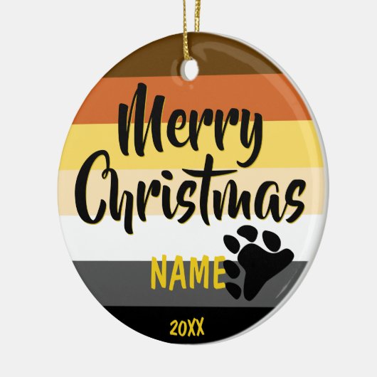 Beer Pride Persoonlijke Kerstmis Keramisch Ornament (Links)