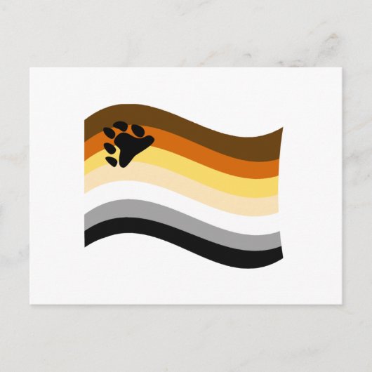 Beer Pride Poot Golvende Vlag Briefkaart (Voorkant)