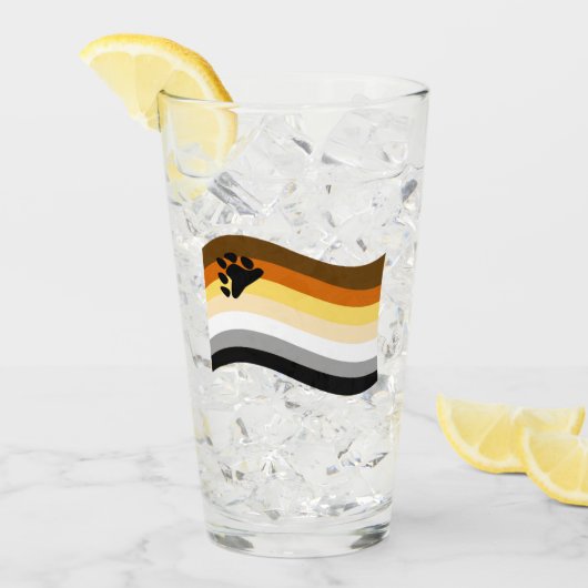 Beer Pride Poot Golvende Vlag Glas (Voorkant ijs)