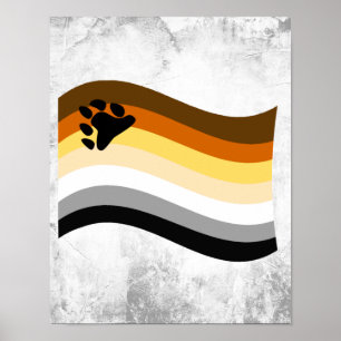 Beer Pride Poot Golvende Vlag Poster