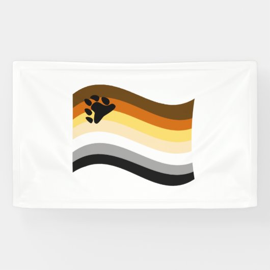 Beer Pride Poot Golvende Vlag Spandoek (Horizontaal)