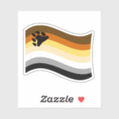 Beer Pride Poot Golvende Vlag Sticker (Vel)