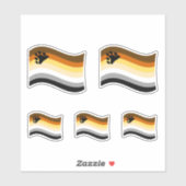 Beer Pride Poot Golvende Vlag Sticker (Vel)