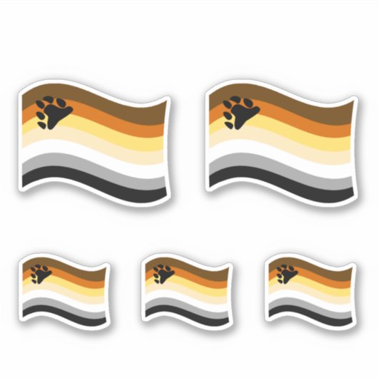 Beer Pride Poot Golvende Vlag Sticker (Voorkant)