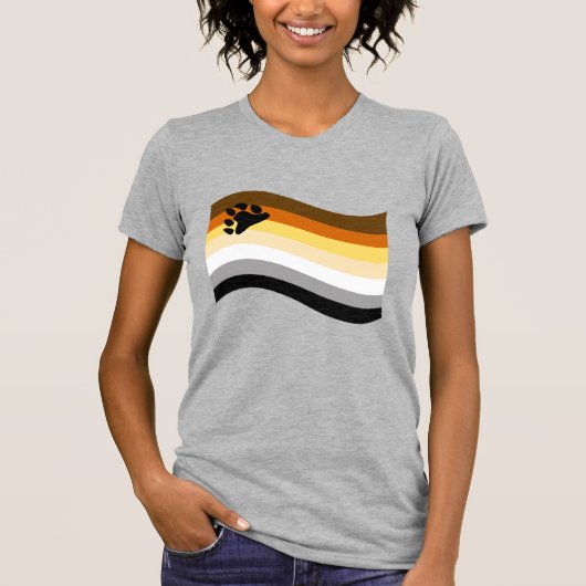 Beer Pride Poot Golvende Vlag T-shirt (Voorkant)