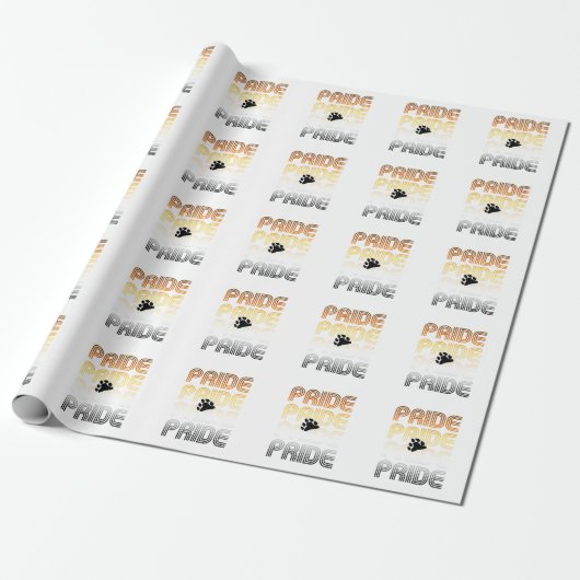 Beer Pride Poot Retro Patroon Ontwerp Letters Cadeaupapier (Uitgerold)