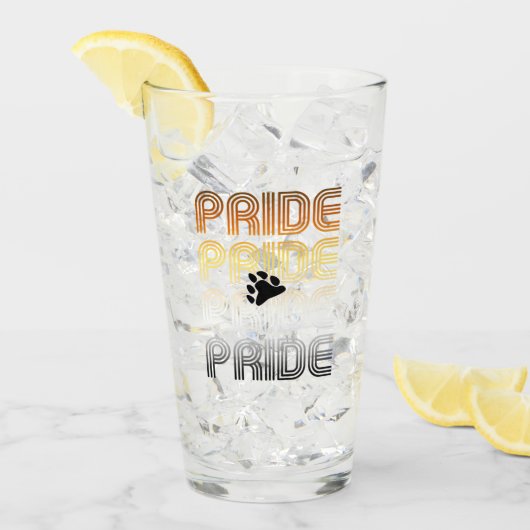 Beer Pride Poot Retro Patroon Ontwerp Letters Glas (Voorkant ijs)