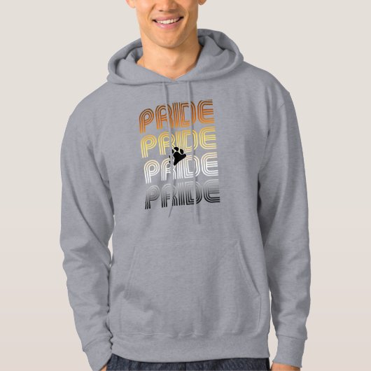 Beer Pride Poot Retro Patroon Ontwerp Letters Hoodie (Voorkant)