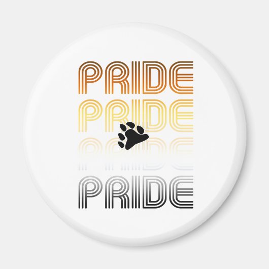 Beer Pride Poot Retro Patroon Ontwerp Letters Magneet (Voorkant)