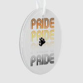 Beer Pride Poot Retro Patroon Ontwerp Letters Ornament (voorkant)