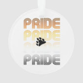 Beer Pride Poot Retro Patroon Ontwerp Letters Ornament (achterkant)