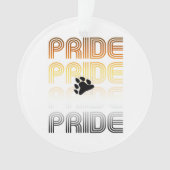Beer Pride Poot Retro Patroon Ontwerp Letters Ornament (voorkant)