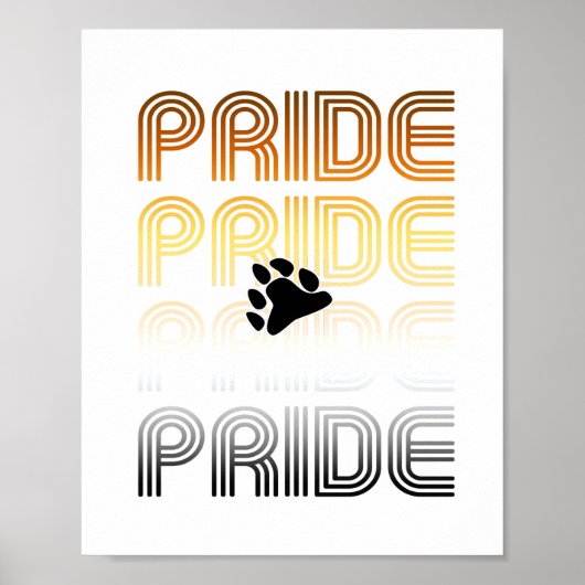 Beer Pride Poot Retro Patroon Ontwerp Letters Poster (Voorkant)
