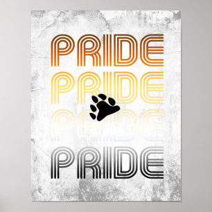 Beer Pride Poot Retro Patroon Ontwerp Letters Poster