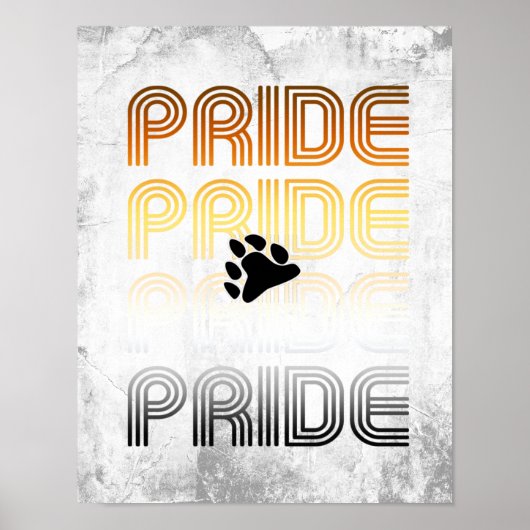 Beer Pride Poot Retro Patroon Ontwerp Letters Poster (Voorkant)