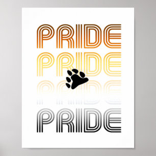 Beer Pride Poot Retro Patroon Ontwerp Letters Poster