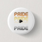 Beer Pride Poot Retro Patroon Ontwerp Letters Ronde Button 3,2 Cm (Voorkant)