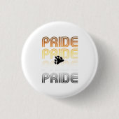 Beer Pride Poot Retro Patroon Ontwerp Letters Ronde Button 3,2 Cm (Voorkant)