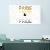 Beer Pride Poot Retro Patroon Ontwerp Letters Spandoek (Beurs)