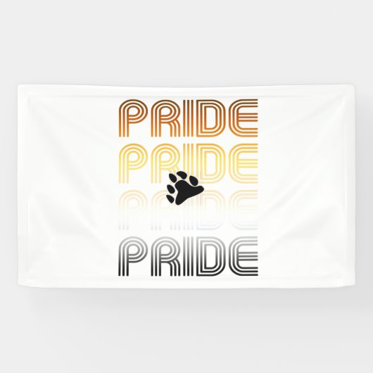 Beer Pride Poot Retro Patroon Ontwerp Letters Spandoek (Horizontaal)