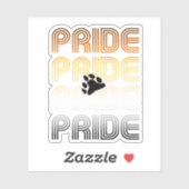 Beer Pride Poot Retro Patroon Ontwerp Letters Sticker (Vel)