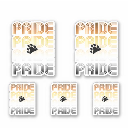 Beer Pride Poot Retro Patroon Ontwerp Letters Sticker (Voorkant)