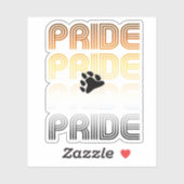Beer Pride Poot Retro Patroon Ontwerp Letters Sticker (Vel)