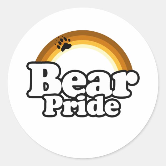 Beer Pride Rainbow Arc Ronde Sticker (Voorkant)