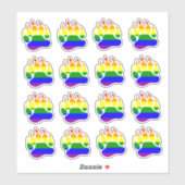 Beer pride regenboogvlag Beer Paw Sticker (Vel)