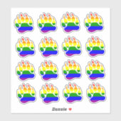 Beer Pride Regenboogvlag Beerpoot Sticker (Vel)