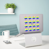 Beer Pride Regenboogvlag Beerpoot Sticker (Laptop op bureau)