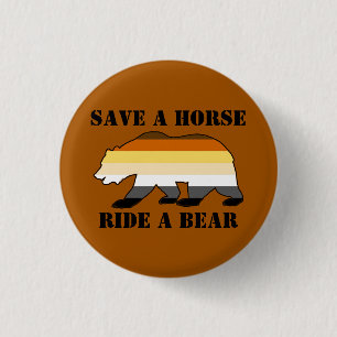 Beer Pride Save a Horse Ride A Beer Ronde Button 3,2 Cm
