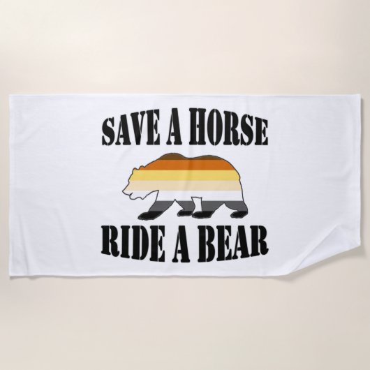 Beer Pride Save a horse Ride a Beer Strandlaken (Voorkant)