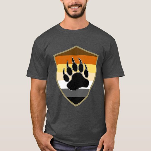 Beer Pride Shield Beer Paw T-shirt (Voorkant)
