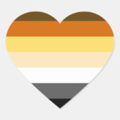 BEER PRIDE STRIPES HART STICKER (Voorkant)