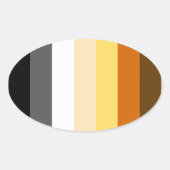 BEER PRIDE STRIPES OVALE STICKER (Voorkant)