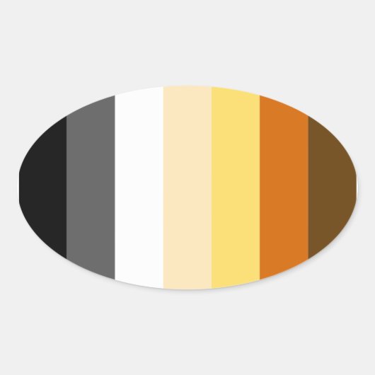 BEER PRIDE STRIPES OVALE STICKER (Voorkant)