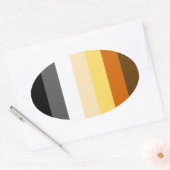 BEER PRIDE STRIPES OVALE STICKER (Envelop)