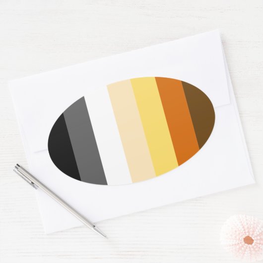 BEER PRIDE STRIPES OVALE STICKER (Envelop)