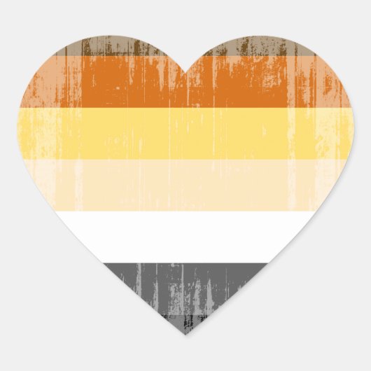 BEER PRIDE STRIPES VERDRIETIG DESIGN HART STICKER (Voorkant)