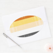 BEER PRIDE STRIPES VERDRIETIG DESIGN OVALE STICKER (Envelop)