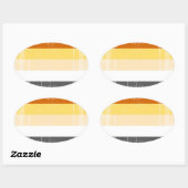 BEER PRIDE STRIPES VERDRIETIG DESIGN OVALE STICKER (Vel)