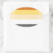 BEER PRIDE STRIPES VERDRIETIG DESIGN OVALE STICKER (Tas)