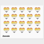 Beer Pride verfstrepen Hart Sticker (Vel)