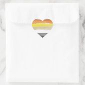 Beer Pride verfstrepen Hart Sticker (Tas)