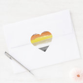 Beer Pride verfstrepen Hart Sticker (Envelop)