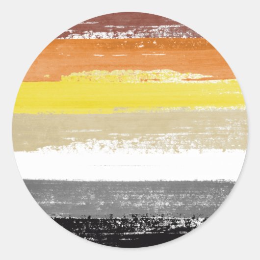 Beer Pride verfstrepen Ronde Sticker (Voorkant)