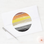 Beer Pride verfstrepen Ronde Sticker (Envelop)